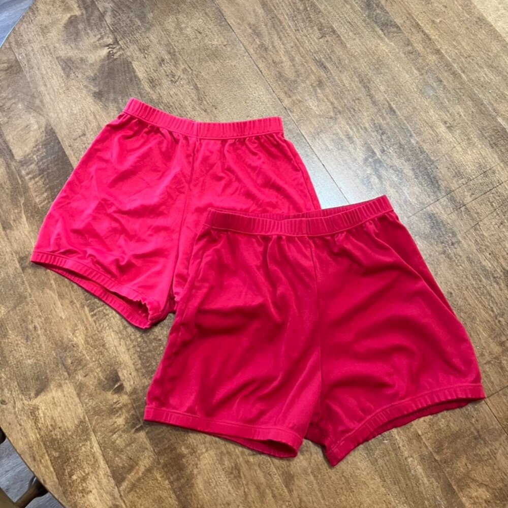 Girls Red Cheer shorts
